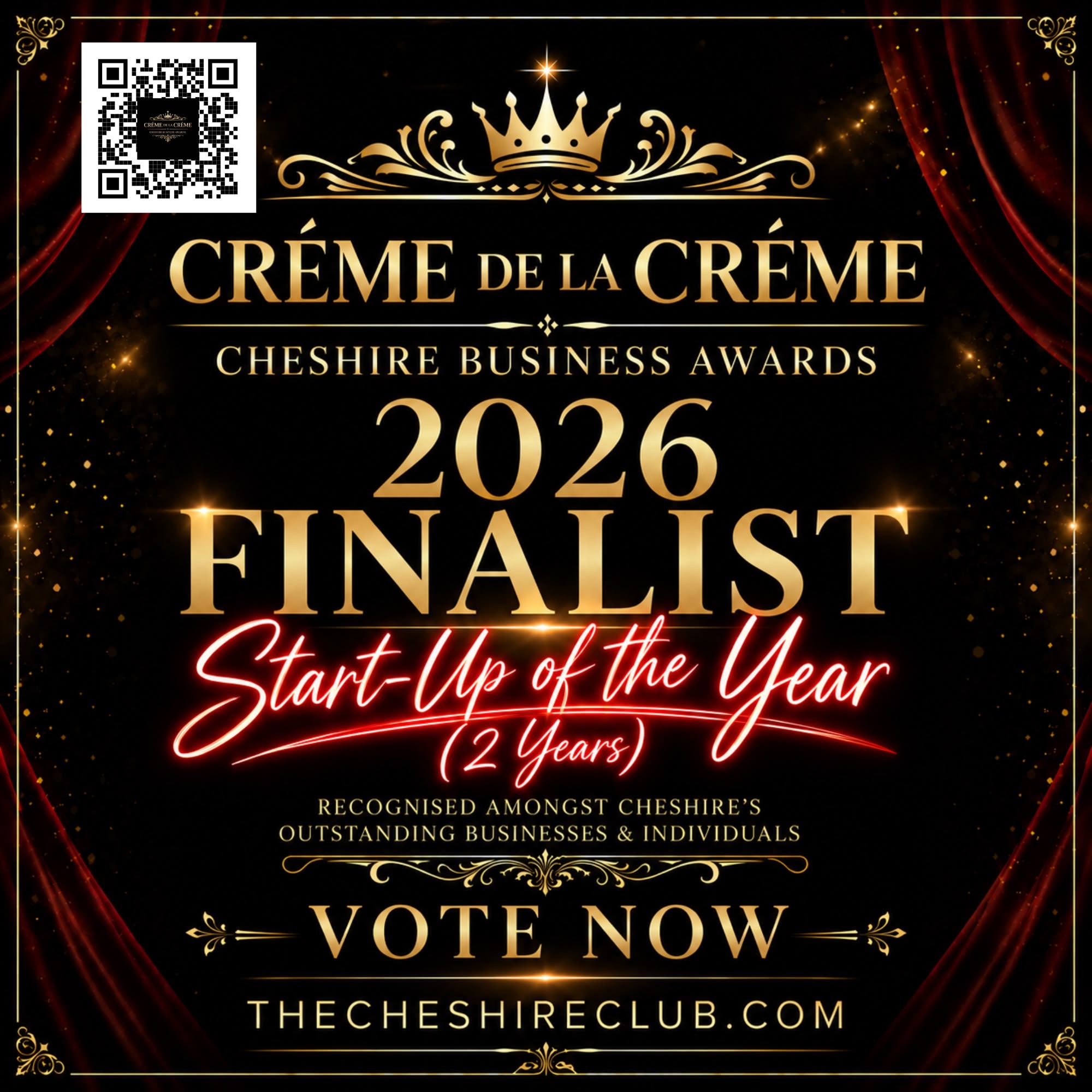 Crème de la Crème Cheshire Business Awards 2026 Finalist — Start-Up of the Year (2 Years)